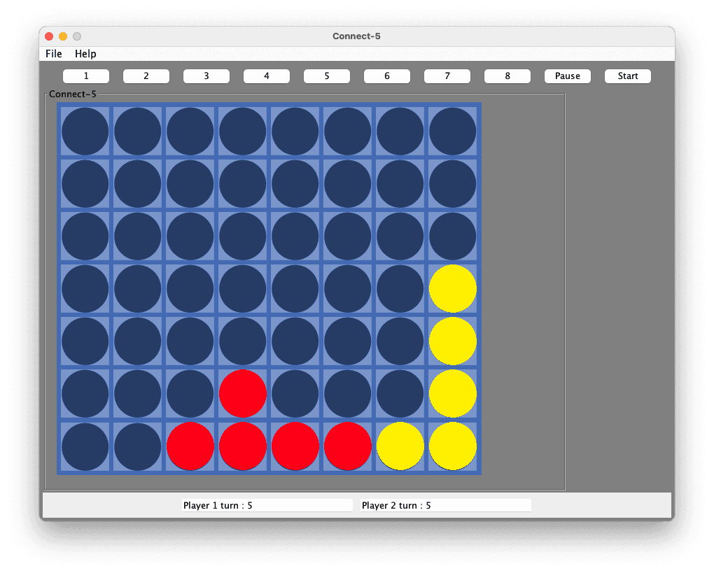 Connect 5 Game - Main Gameplay