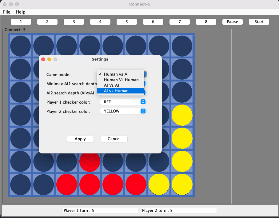 Connect 5 Game - AI Move